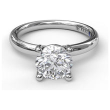 Load image into Gallery viewer, Fana 14K White Gold Classic Solitaire Engagement Ring
