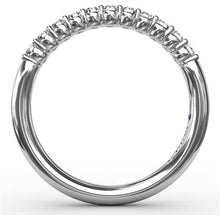 Load image into Gallery viewer, Fana 14K White Gold and Diamond Delicate Shared Prong Wedding Band
