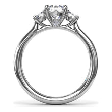 Load image into Gallery viewer, Fana 14K White Gold Petite 3 Stone Diamond Engagement Ring
