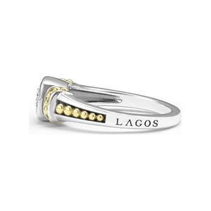 Lagos 18k and Sterling Silver Rittenhouse Pavé Diamond Ring