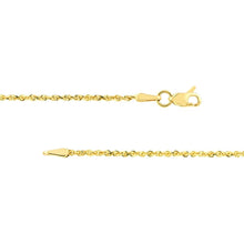 Load image into Gallery viewer, 14K Yellow Gold 1.56mm Diamond Cut Rope Chain
