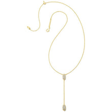 Load image into Gallery viewer, Kendra Scott Grayson Gold Y-Necklace in White CZ
