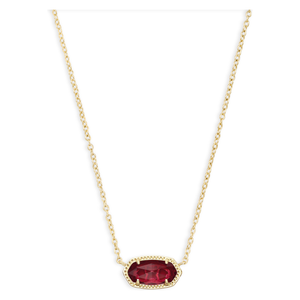 Kendra Scott Silver Elisa Necklace in Clear Berry