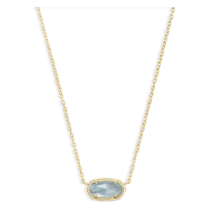 Kendra Scott  Elisa Gold Necklace in Light Blue Illusion