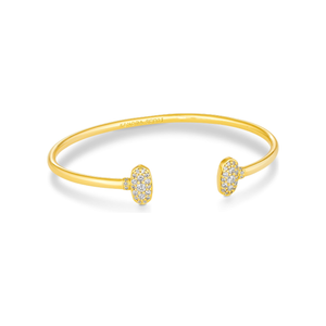 Kendra Scott Gold Grayson Cuff in White CZ