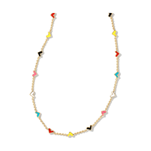 Load image into Gallery viewer, Kendra Scott Gold Haven Heart Strand Necklace in Multi Mix
