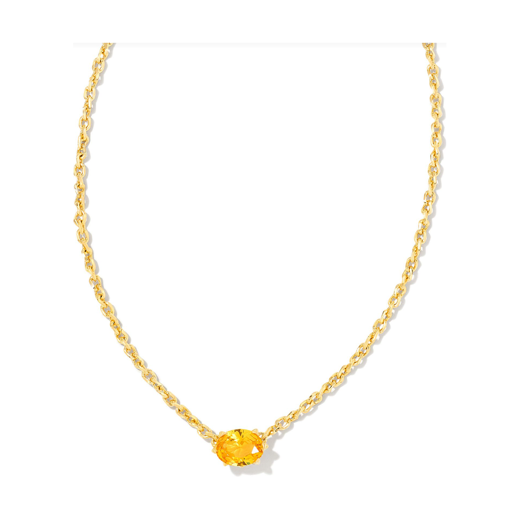 Kendra Scott Gold Cailin Golden Yellow Crystal Necklace