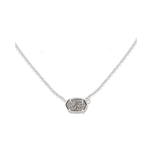 Load image into Gallery viewer, Kendra Scott Silver Emilie Necklace in Platinum Drusy
