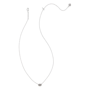 Kendra Scott Silver Emilie Necklace in Platinum Drusy