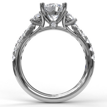 Load image into Gallery viewer, Fana 14K White Gold and Diamond 3-Stone Engagement Ring
