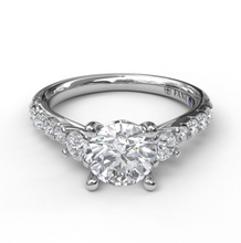 Load image into Gallery viewer, Fana 14K White Gold and Diamond 3-Stone Engagement Ring
