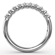 Load image into Gallery viewer, Fana 14K White Gold and Diamond Shared Prong Wedding Band
