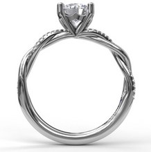 Load image into Gallery viewer, Fana 14K White Gold and Diamond Twist Engagement Ring
