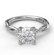 Load image into Gallery viewer, Fana 14K White Gold and Diamond Twist Engagement Ring
