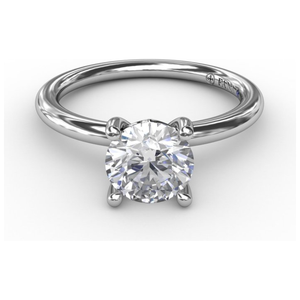 Fana 14K White Gold Classic Diamond Engagement Solitaire Ring