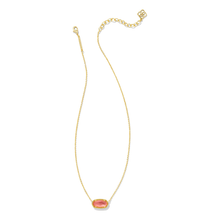 Load image into Gallery viewer, Kendra Scott Elisa Gold Necklace in Coral Pink Mother of Pearl
