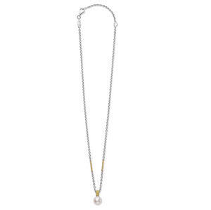 Lagos Sterling Silver Luna 18K Gold Luna Pearl Lux Necklace