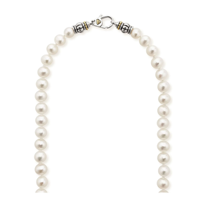 Lagos Sterling Silver Luna Small Pearl Strand Necklace
