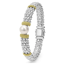 Load image into Gallery viewer, Lagos 18K and Sterling Silver Luna Lux Pearl Caviar Bracelet
