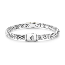Load image into Gallery viewer, Lagos 18K and Sterling Silver Embrace Small Diamond Bracelet
