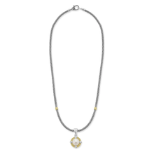 Load image into Gallery viewer, Lagos Sterling Silver and 18K Gold Luna Pearl &amp; Diamond Lux Necklace
