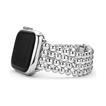 Load image into Gallery viewer, Lagos Stainless Steel Infinite Caviar Beaded Watch Bracelet 38-45mm
