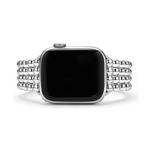 Load image into Gallery viewer, Lagos Stainless Steel Infinite Caviar Beaded Watch Bracelet 42-49mm
