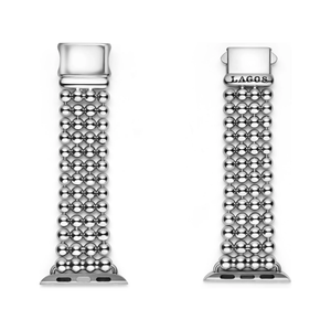Lagos Stainless Steel Infinite Caviar Beaded Watch Bracelet 42-49mm