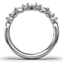Load image into Gallery viewer, Fana 14K White Gold Pear Cluster Diamond Band
