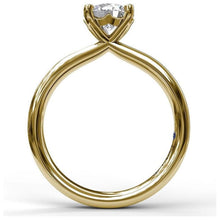 Load image into Gallery viewer, Fana 14K Yellow Gold Tapered Solitaire Engagement Ring
