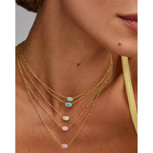 Load image into Gallery viewer, Kendra Scott Elisa Mini Gold Satellite Necklace in Mint Magnesite
