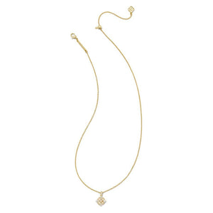 Kendra Scott Gold Dira Necklace in White Crystal