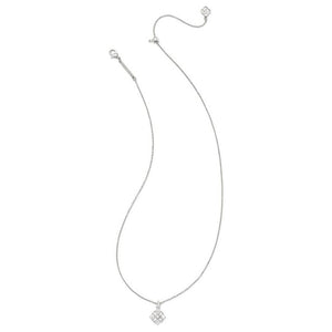 Kendra Scott Silver Dira Necklace in White Crystal