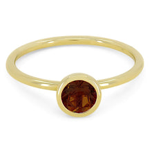 Load image into Gallery viewer, 14K Yellow Gold Round Bezel Gemstone Ring
