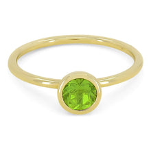 Load image into Gallery viewer, 14K Yellow Gold Round Bezel Gemstone Ring
