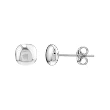 Load image into Gallery viewer, 14k Gold Flat Cushion Pebble Stud Earrings
