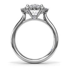 Load image into Gallery viewer, Fana 14K White Gold Diamond Modern Halo Engagement Ring
