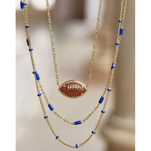 Load image into Gallery viewer, Kendra Scott Football Necklace in Orange Goldstone
