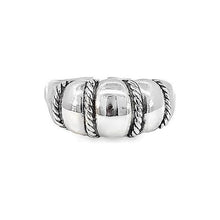 Load image into Gallery viewer, Estate Sterling Silver Braided Domed Band
