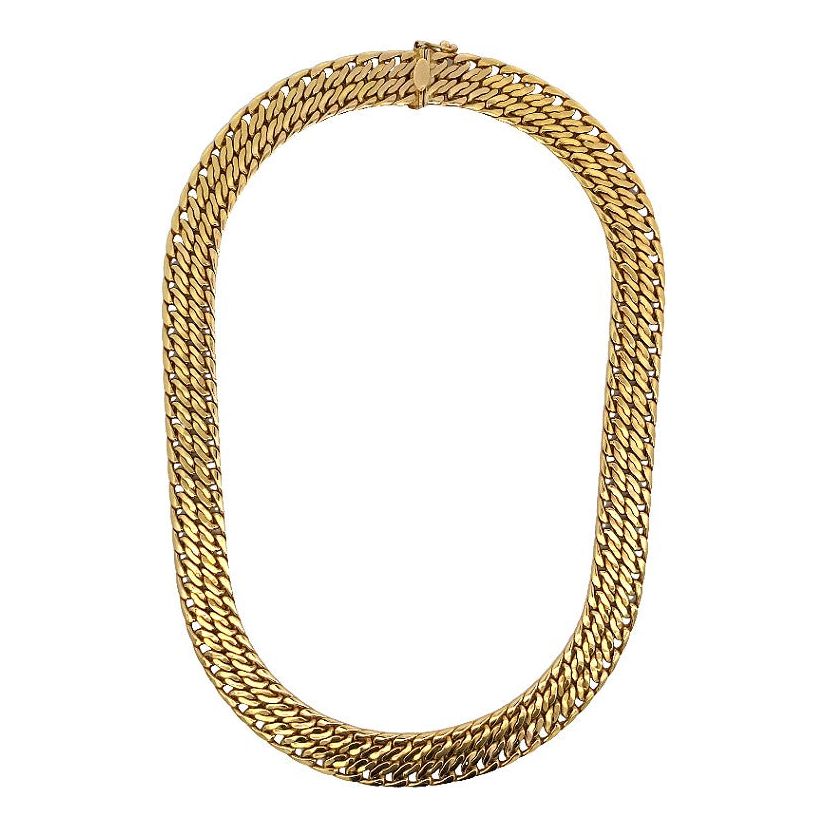 Estate 14K Yellow Gold Woven Collar Necklace