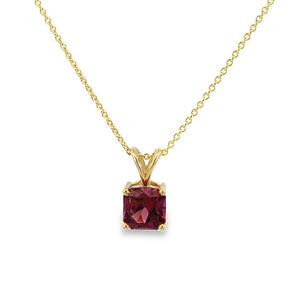 Estate 14K Yellow Gold Mehenge Garnet Necklace