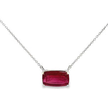 Load image into Gallery viewer, Estate Sterling Silver Pink Tourmaline Necklace
