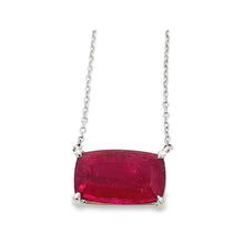 Load image into Gallery viewer, Estate Sterling Silver Pink Tourmaline Necklace
