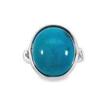 Load image into Gallery viewer, Estate Sterling Silver Turquoise-Like Cabachon Ring
