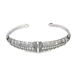 Estate Sterling Silver Balinese Style Bangle
