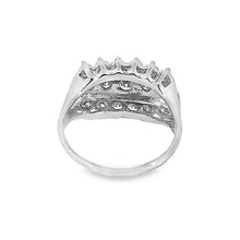 Load image into Gallery viewer, Estate 14K White Gold Triple Row Diamond Ring
