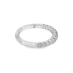 Estate 14K White Gold Diamond Line Band