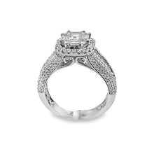 Load image into Gallery viewer, 14k White Gold Asscher Diamond Halo Engagement Ring
