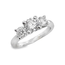 Load image into Gallery viewer, 18K White Gold Diamond 3-Stone Engagement Ring
