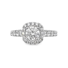 Load image into Gallery viewer, 18K White Gold Diamond Halo Engagement Ring
